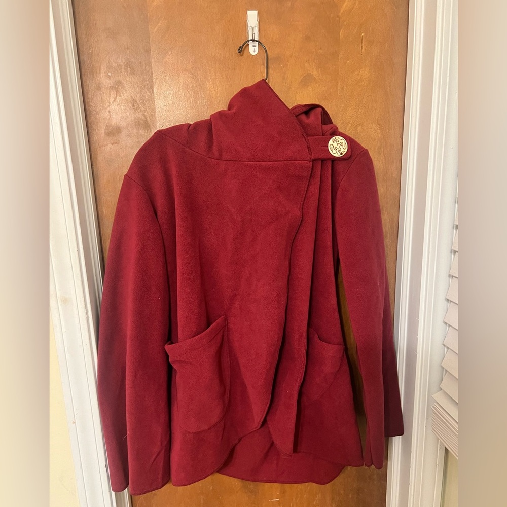 Fair Trade Fleece Burgundy Jacket (Nepal)